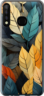 

Чохол Кольорове листя на Tecno Camon 12 CC7 1629483