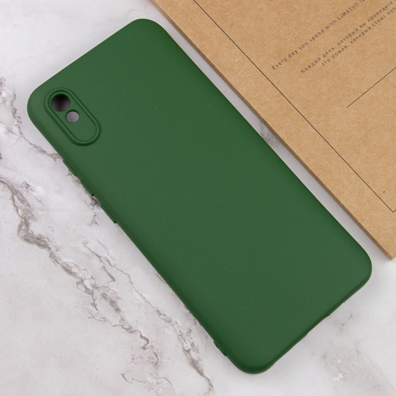 Чохол Silicone Cover Lakshmi Full Camera (A) на Xiaomi Redmi 9A (Зелений / Dark green) в магазині vchehle.ua