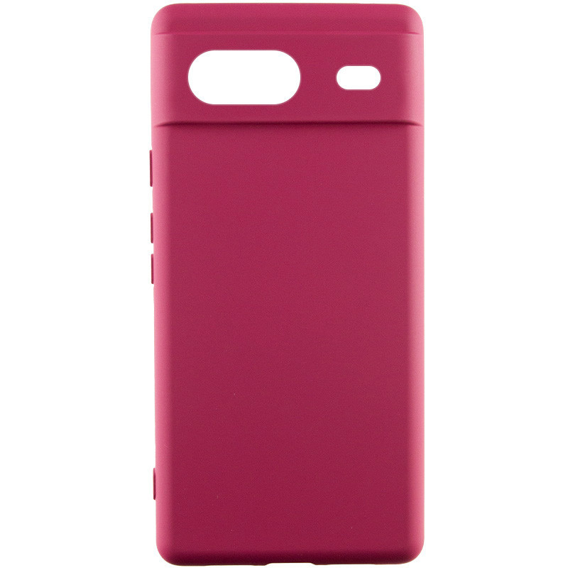 Чехол Silicone Cover Lakshmi Full Camera (AAA) для Google Pixel 8a (Бордовый / Plum)