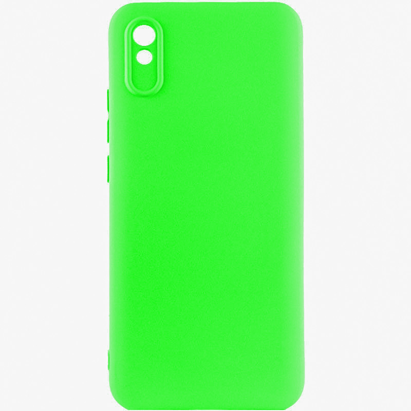 Чохол Silicone Cover Lakshmi Full Camera (A) на Xiaomi Redmi 9A (Салатовий / Neon Green)