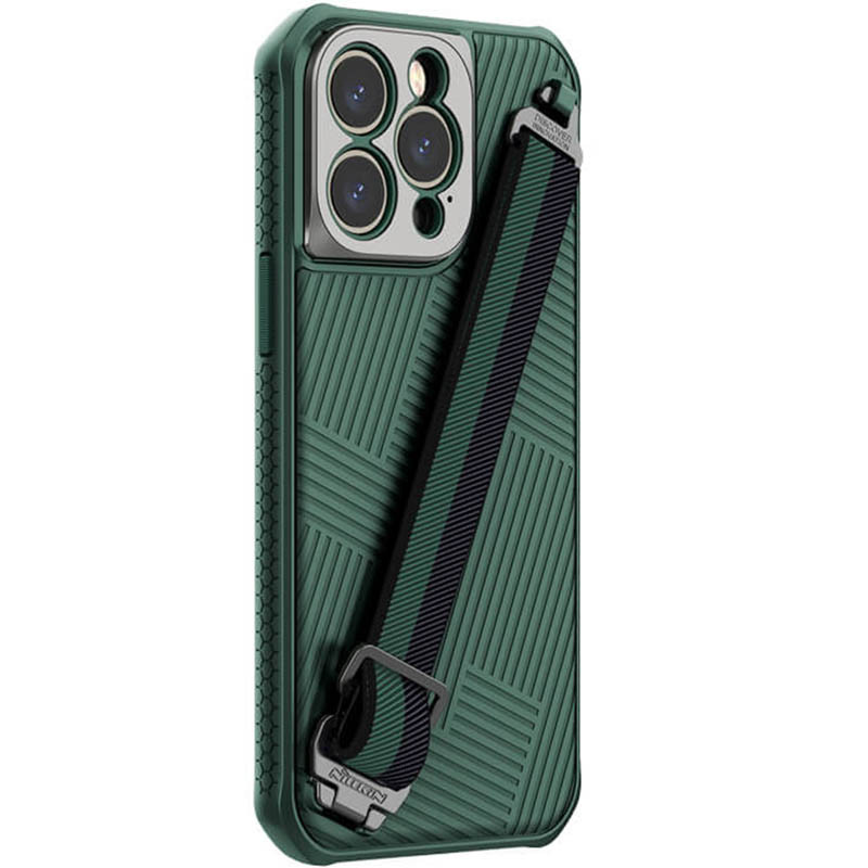 Карбоновая накладка Nillkin Strap Magnetic Case для Apple iPhone 14 Pro Max (6.7") (Green) в магазине vchehle.ua