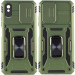 Ударопрочный чехол Camshield Army Ring для Xiaomi Redmi 9A (Оливковый / Army Green)