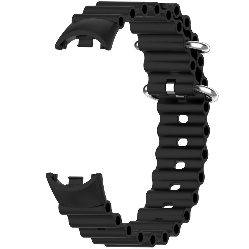 Фото Ремінець Ocean Band для Xiaomi Mi Band 9/8/10 (Чорний / Black) на vchehle.ua