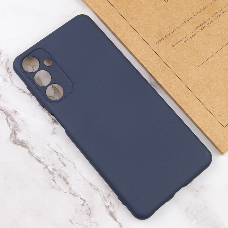 Чехол TPU GETMAN Liquid Silk Full Camera для Samsung Galaxy A24 4G (Синий / Midnight Blue) в магазине vchehle.ua