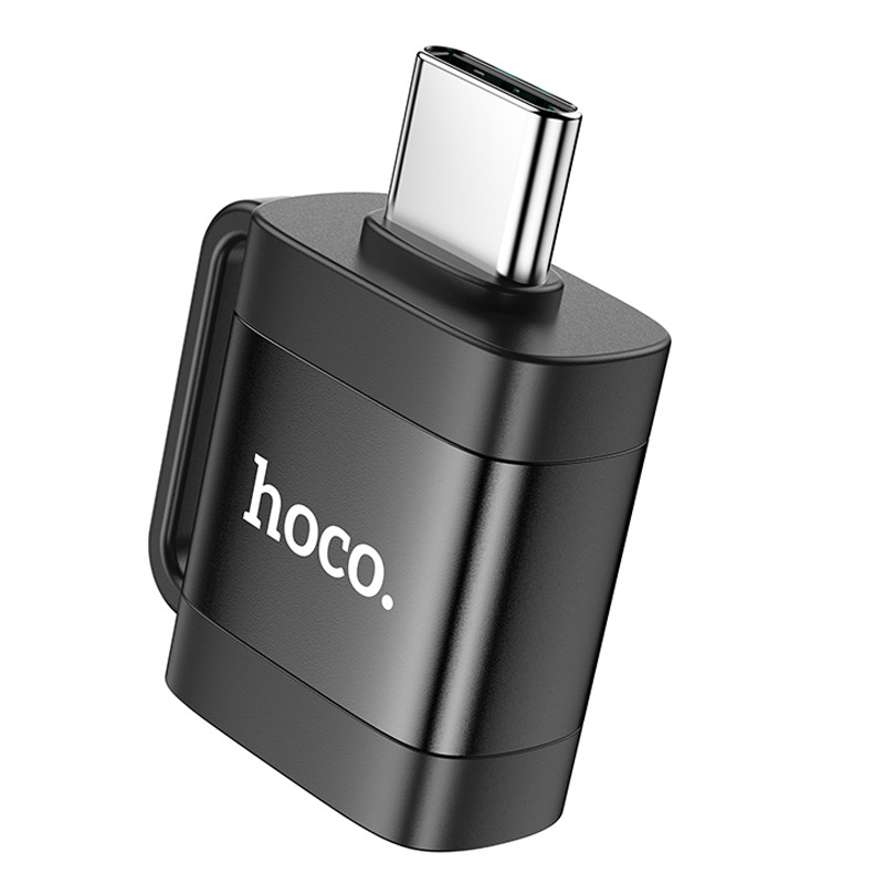 Переходник Hoco UA31C OTG Type-C male to USB female (Black)