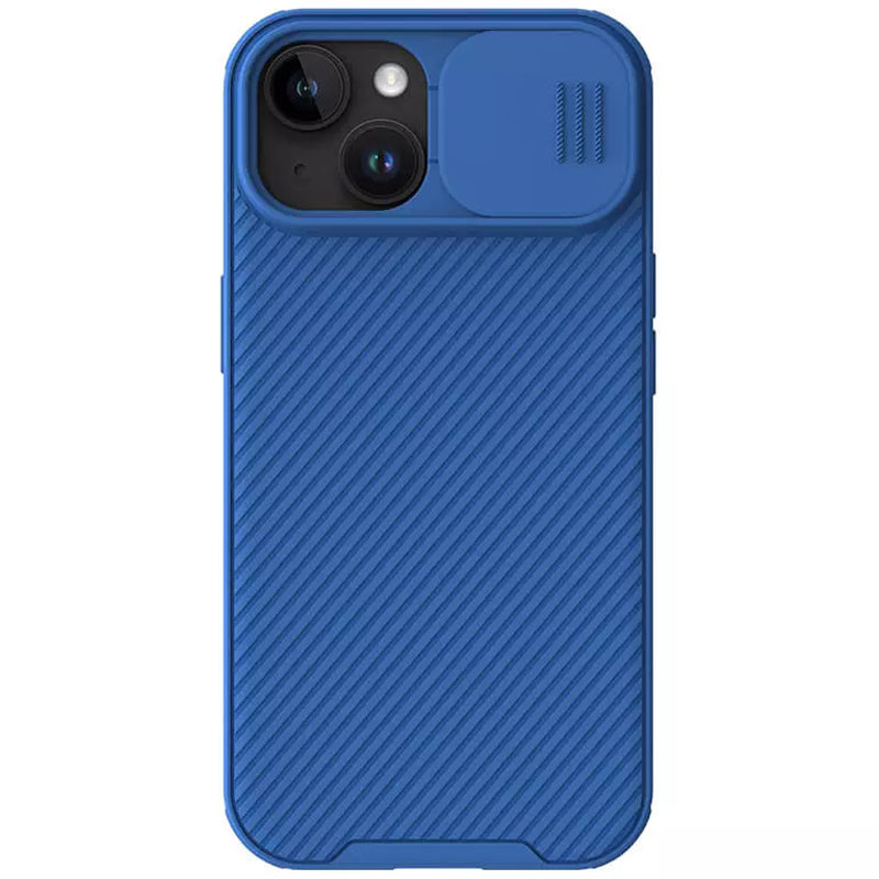 Карбонова накладка Nillkin CamShield Pro на Apple iPhone 15 (6.1") (Blue)