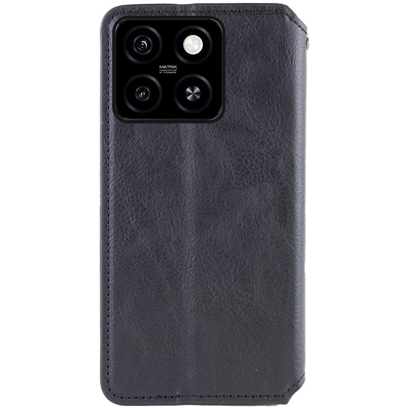 Шкіряний чохол-книжка GETMAN Cubic (PU) на Motorola Moto G75 5G (Чорний) в магазині vchehle.ua