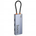 Фото Переходник HUB Hoco HB51 Wow 6in1 (Type-C to HDTV+RJ45+PD+3xUSB3.0) (Deep space gray) в магазине vchehle.ua