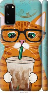 Чохол Зеленоокий кіт в окулярах на Samsung Galaxy S20