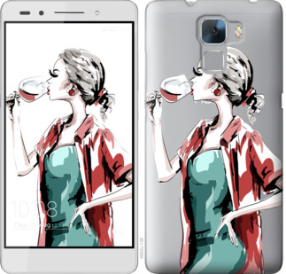 

Чохол Дівчина з келихом на Huawei Honor 7 841748