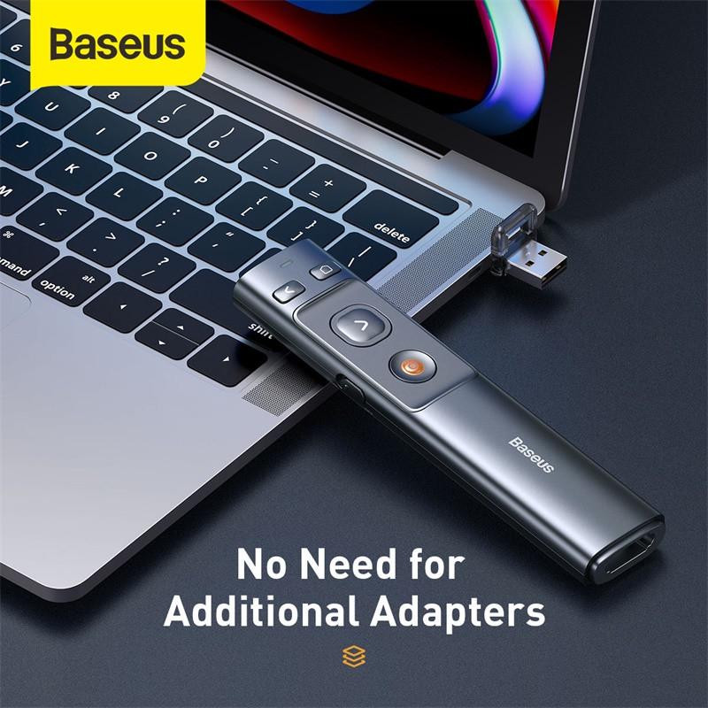 Лазерная указка Baseus Orange Dot Wireless Presenter (Red Laser) (ACFYB-0) (Grey) в магазине vchehle.ua