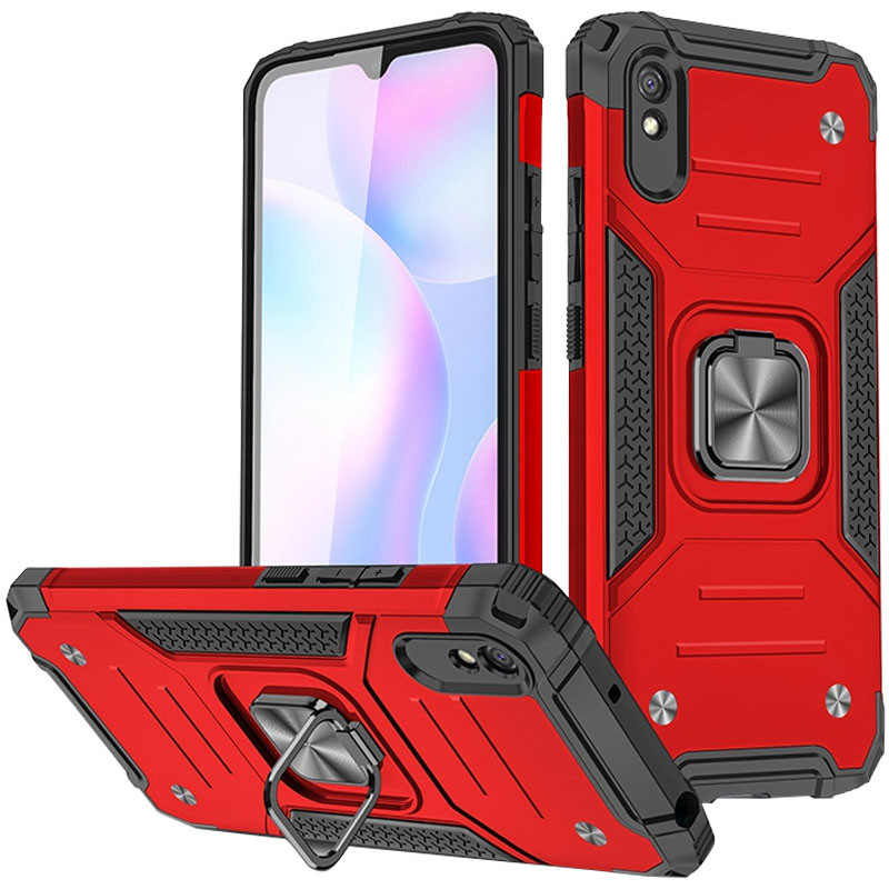 

Ударопрочный чехол Union Ring for Magnet для Xiaomi Redmi 9A (Красный) 1186038