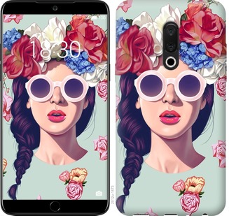 

Чохол Дівчина з квітами на Meizu 16 Plus 670095