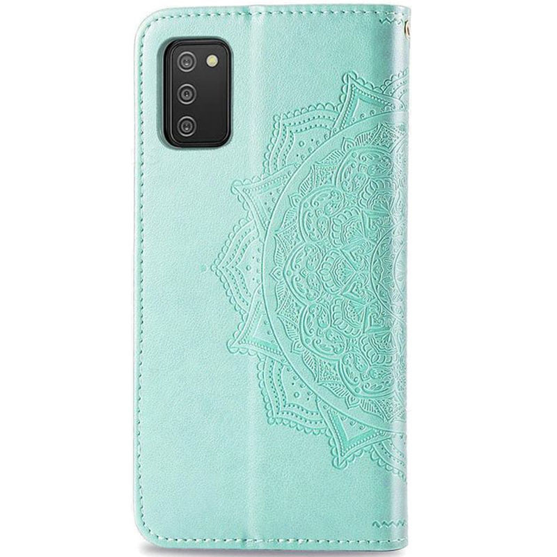 Фото Шкіряний чохол-книжка Art Case з візитницею на Samsung Galaxy A03s (Бірюзовий) на vchehle.ua