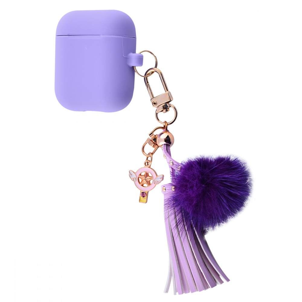 Silicone Case with Trinket for AirPods (Фиолетовый)