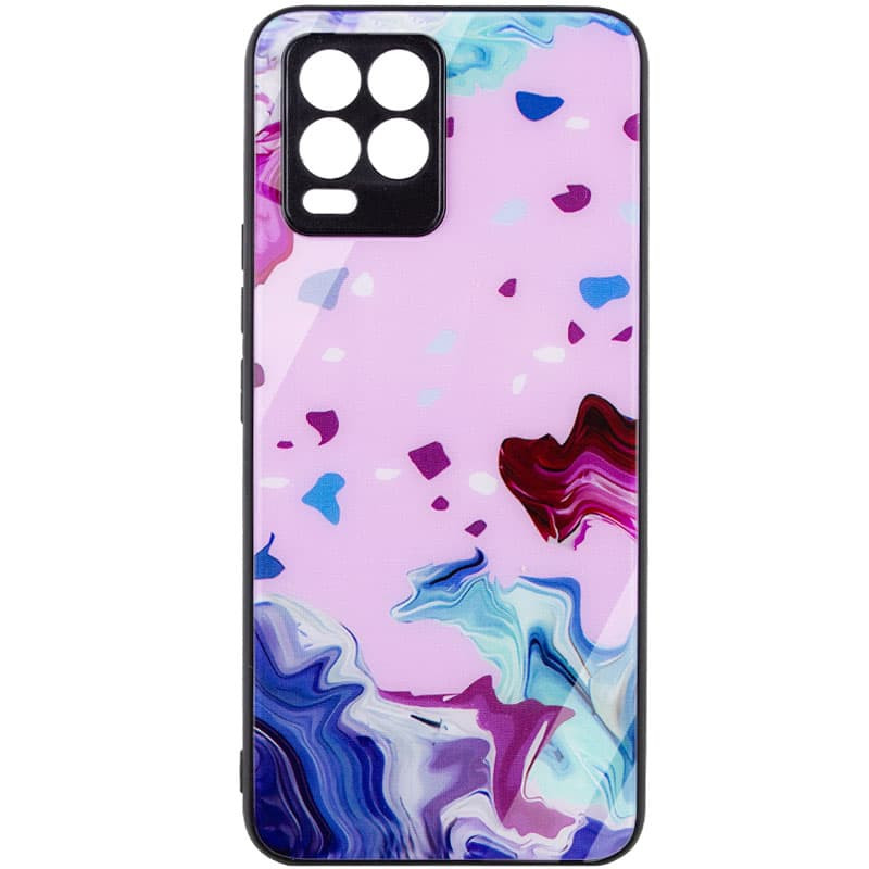 

TPU+Glass чохол Diversity для Realme 8 (Stains red) 1223055