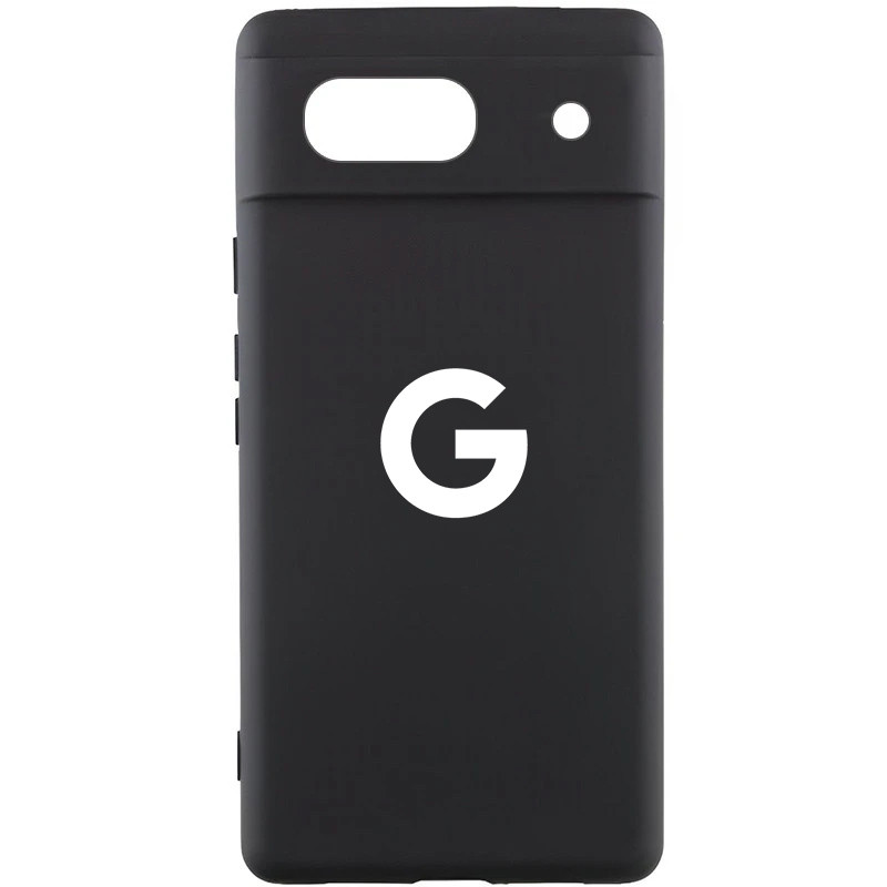 Чохол Silicone Cover Lakshmi Full Camera (AA) with logo на Google Pixel 7a (Чорний / Black)