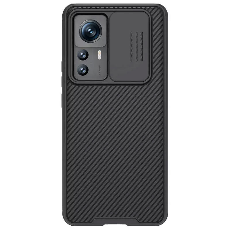 Карбонова накладка Nillkin Camshield (шторка на камеру) на Xiaomi 12T Pro (Черный / Black)