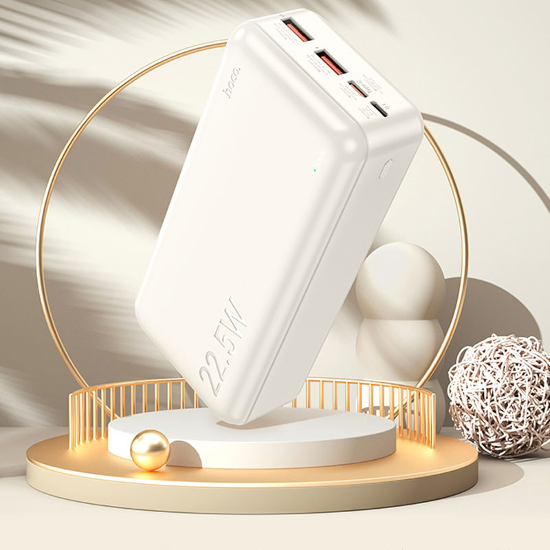 Фото Портативний зарядний пристрій Power Bank Hoco J101B Astute PD20W+22.5W 30000 mAh (Білий) в маназині vchehle.ua