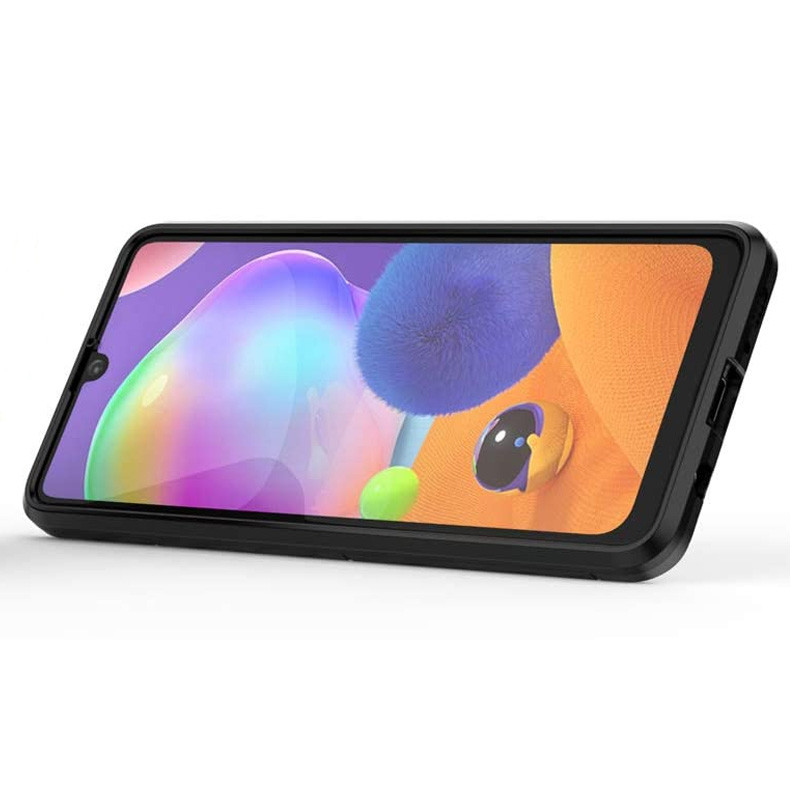 Купити Ударостійкий чохол Transformer Ring for Magnet на Samsung Galaxy A31 (Чорний / Soul Black) на vchehle.ua