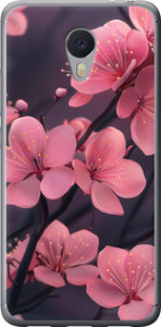 Чохол Пурпурна сакура на Meizu M3 Note