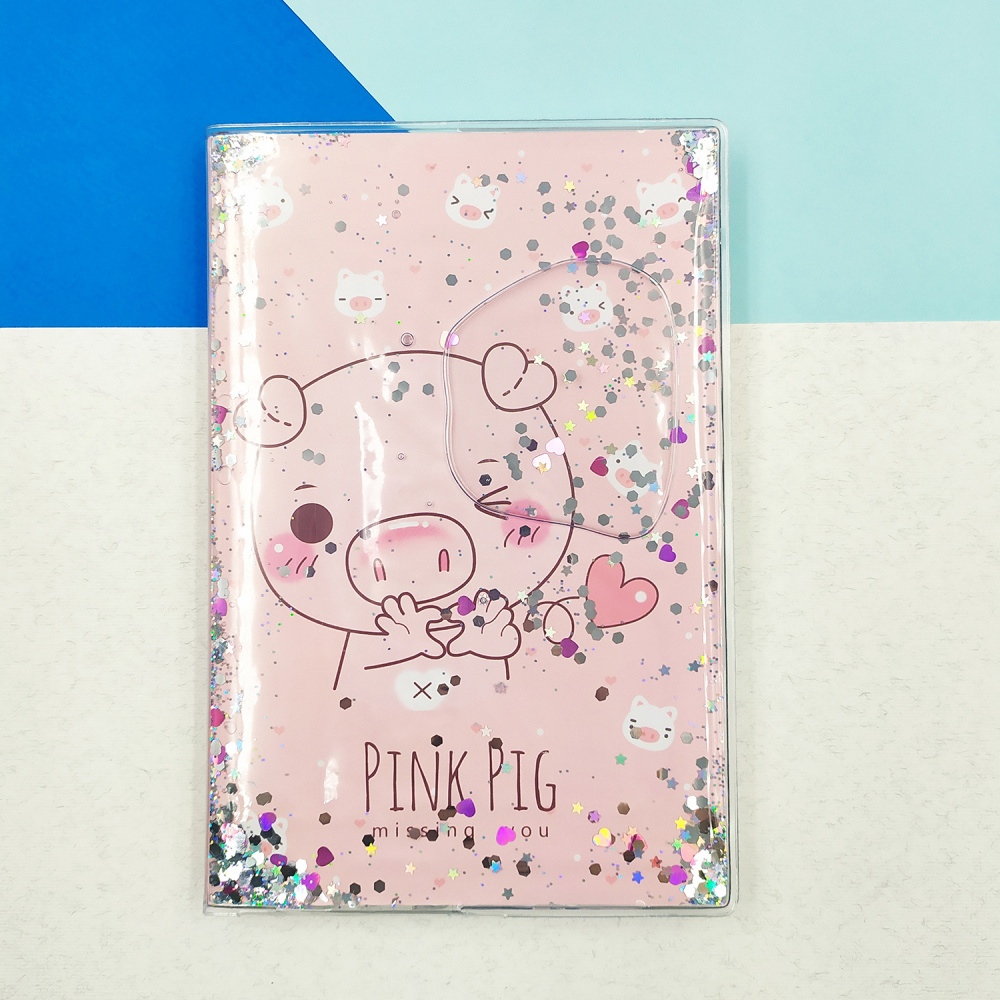 Блокнот with Sparkles and Water Funny Pig (02)