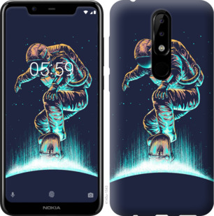

Чехол Космонавт на скейтборде для Nokia 5.1 Plus 879162