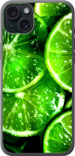 Чохол Зелені часточки лимона на iPhone 15 Plus