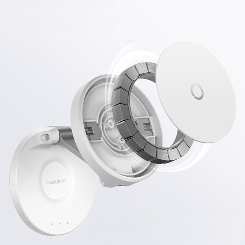 Фото Держатель для телефона Baseus MagPro Magnetic Foldable Phone Mount (B10564101) (White) в магазине vchehle.ua