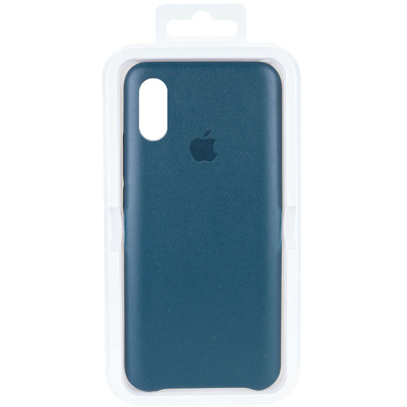Фото Шкіряний чохол AHIMSA PU Leather Case Logo (A) на iPhone X (5.8") (Эстетический деффект / Зелений) в маназині vchehle.ua