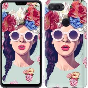 

Чехол Девушка с цветами для Xiaomi Mi 8 Lite 689923