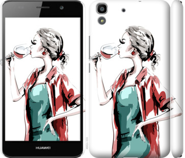 

Чехол Девушка с бокалом для Huawei Y6 841790
