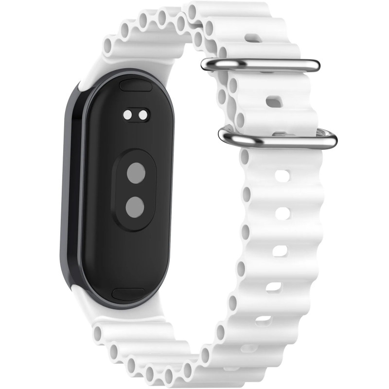 Фото Ремешок Ocean Band для Xiaomi Mi Band 9/8/10 (Белый / White) в магазине vchehle.ua