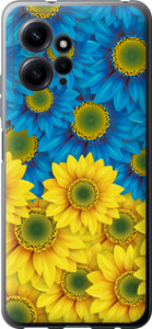 Чехол Жёлто-голубые цветы для Xiaomi Redmi Note 12 4G