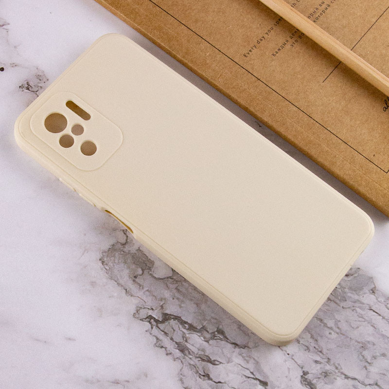 Силиконовый чехол Candy Full Camera для Xiaomi Redmi Note 10 / Note 10s (Бежевый / Antique White) в магазине vchehle.ua