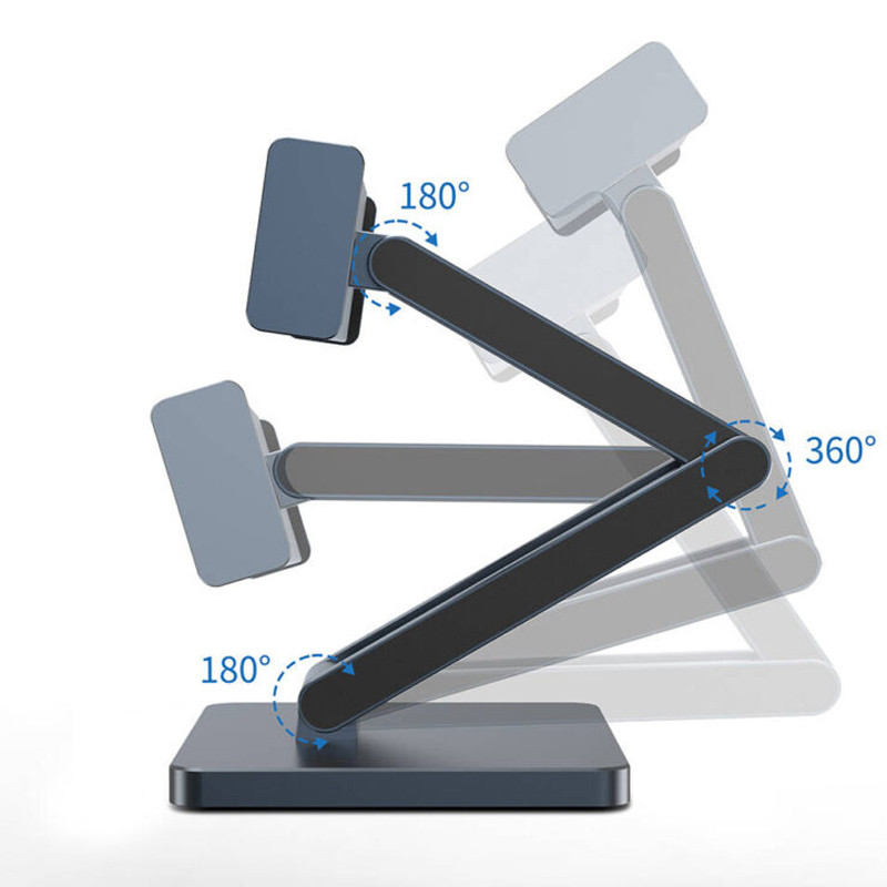 Фото Підставка для планшетів+HUB WIWU AH801 Adjustable 8in1 (USB-C to HDMI+2xUSB-A+2xUSB-C+SD/TF+3.5mm) (Gray) на vchehle.ua