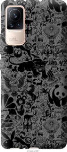 Чехол Чёрно-серый стикер бомбинг для Xiaomi Civi