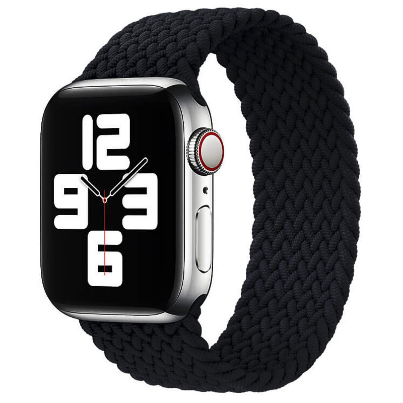 Ремінець Braided Solo Loop (AAA) для Apple Watch 38/40/41/42mm(ser.10) 155mm (Чорний)