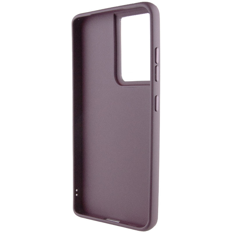 Фото TPU чехол Bonbon Metal Style with Magnetic safe для Samsung Galaxy S21 Ultra (Бордовый / Plum) в магазине vchehle.ua