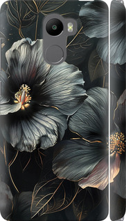 Чехол Черные цветы для Xiaomi Redmi 4