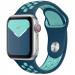 Силиконовый ремешок Sport+ для Apple Watch 38/40/41/42mm(ser.10) (Cosmos blue / Marine Green)