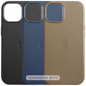 Кожаный чехол Leather Case (AAA) with MagSafe для Apple iPhone 16e (6.1")