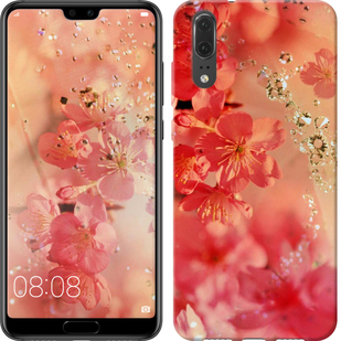 

Чехол Розовые цветы для Huawei P20 650312