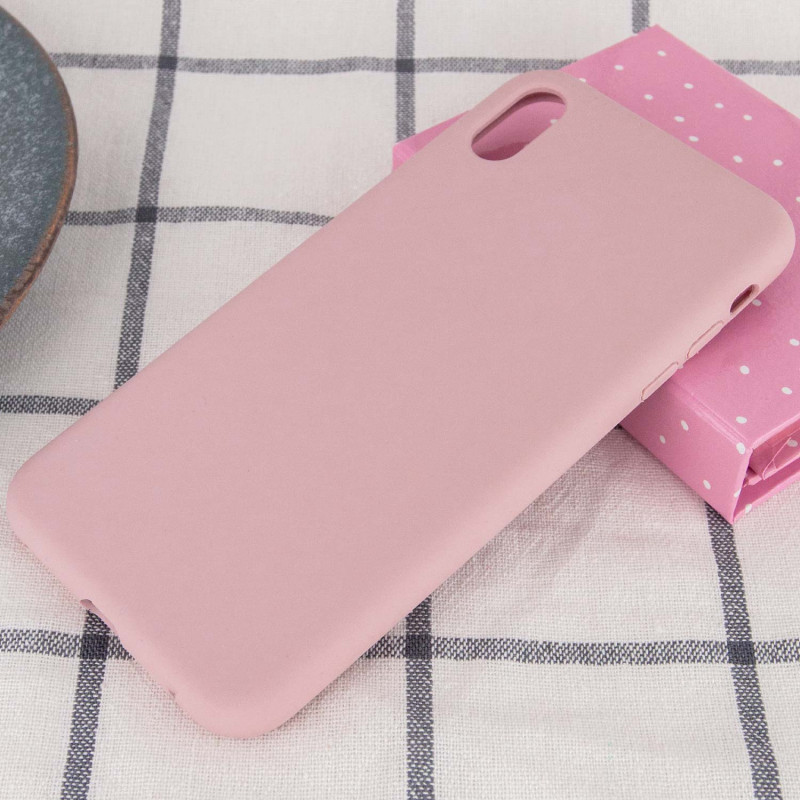 Фото Чехол Silicone Case Full Protective (AA) NO LOGO для Apple iPhone X / XS (5.8") (Розовый / Pink Sand) на vchehle.ua