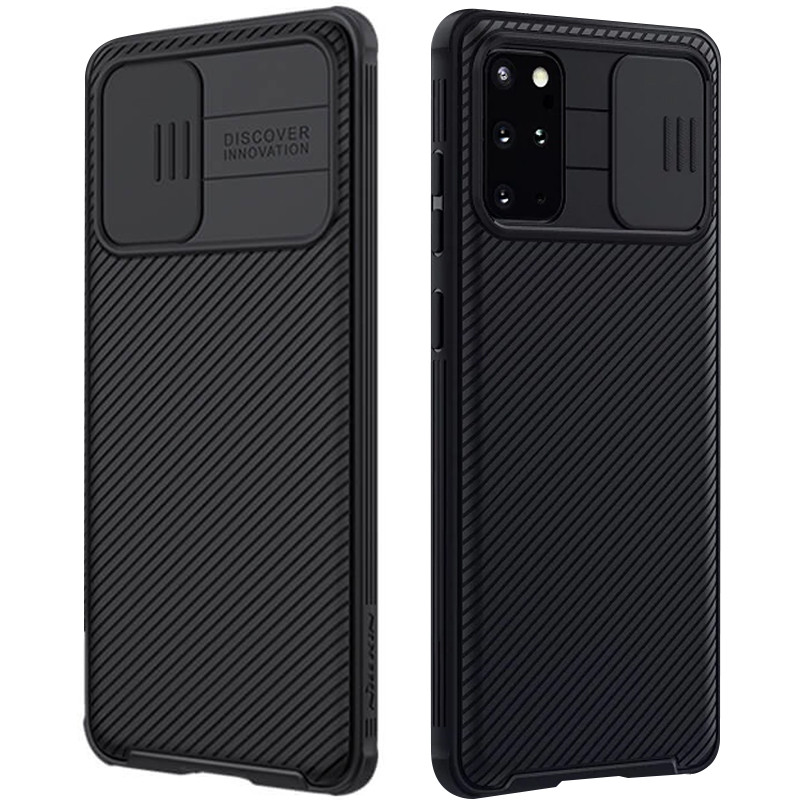 Карбонова накладка Nillkin Camshield (шторка на камеру) на Samsung Galaxy S20+ (Чорний / Black)