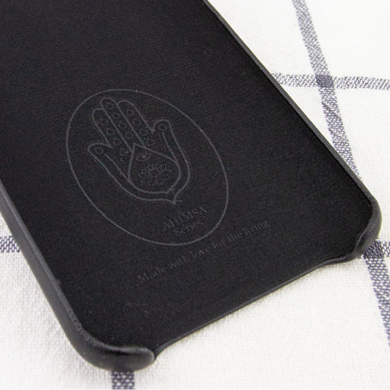 Фото Уценка Кожаный чехол AHIMSA PU Leather Case Logo (A) для Apple iPhone XS Max (6.5") (Эстетический дефект / Черный) на vchehle.ua