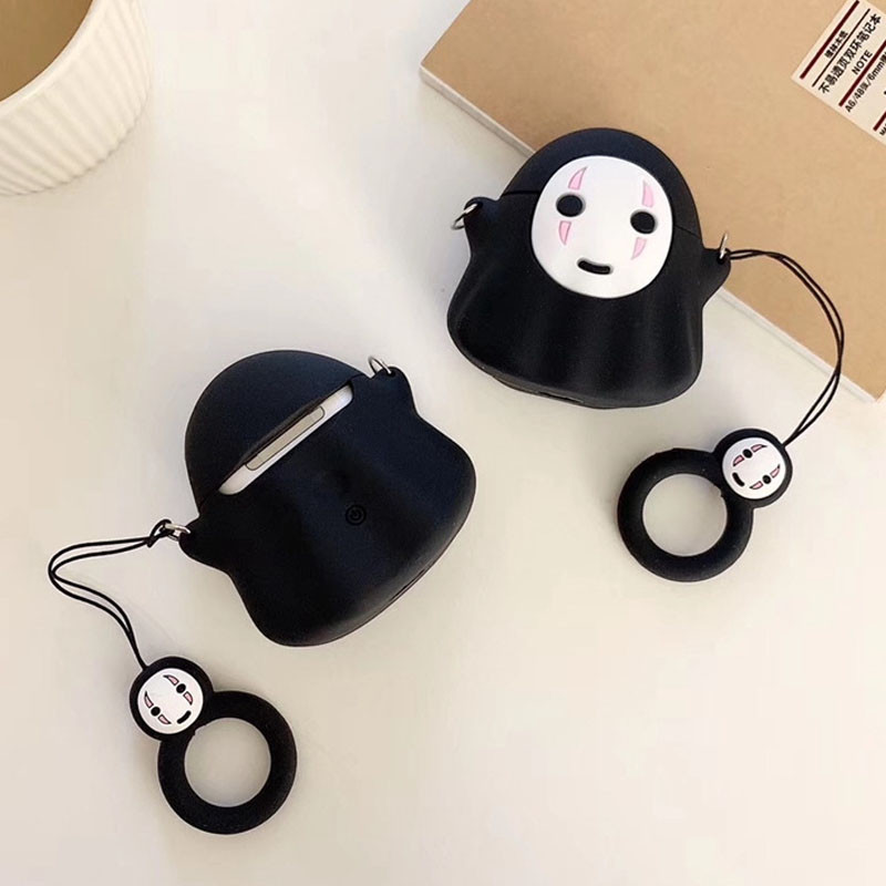 Фото Силиконовый футляр Cartoons&Heroes для наушников AirPods 1/2 + кольцо (Каонаси) на vchehle.ua