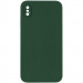 Чехол Silicone Case Square Full Camera Protective (AA) NOLOGO для Apple iPhone X / XS (5.8") (Зеленый / Cyprus Green)
