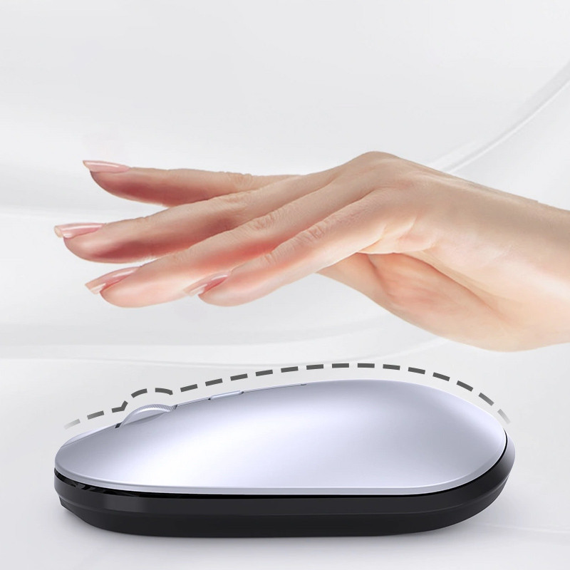 Бездротова миша WIWU WM110 Office Mouse (2.4G+Bluetooth) (Silver) в магазині vchehle.ua