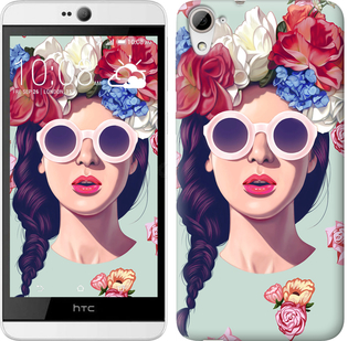 

Чехол Девушка с цветами для HTC Desire 826 dual sim 95631